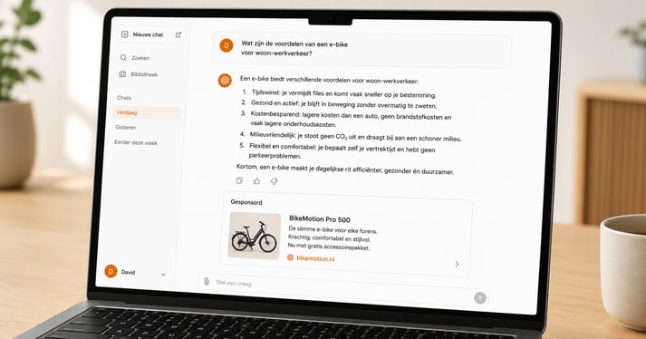 Voorbeeld chatgpt advertentie