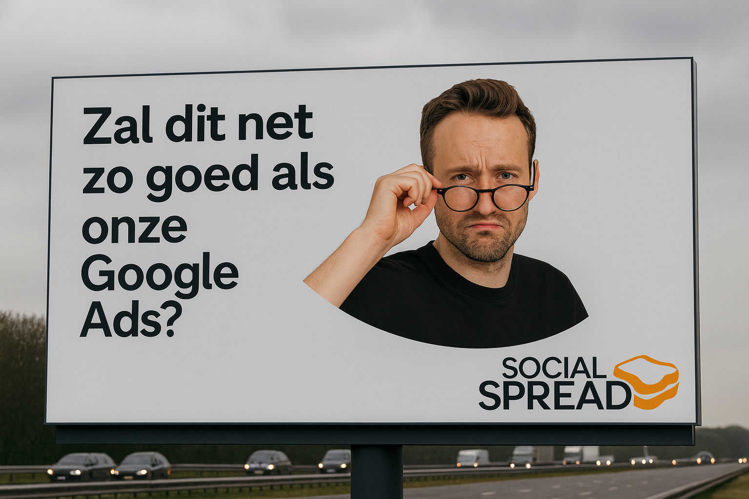 voorbeeld snelwegreclame social spread